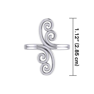 Modern Abstract Silver Ring TRI389 - Jewelry